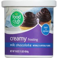 Food Club Frosting, Milk Chocolate, Creamy️