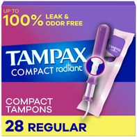 TAMPAX Compact Radiant Tampons, with LeakGuard Bra...
️