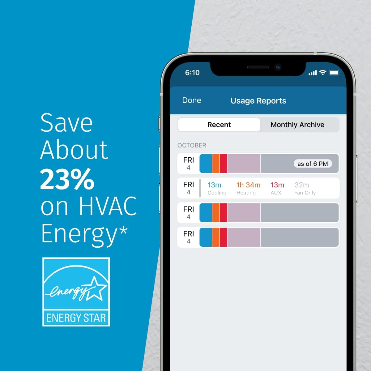 Sensi Touch Wi-Fi Smart Thermostat with Touchscreen Color Display, Works with Alexa, Energy Star Certified, C-Wire Required, ST75 Black 5.625" X 3.4" X 1.17"