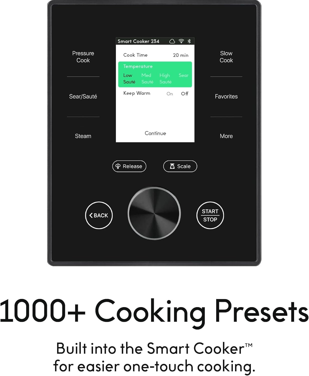 Smart Pressure Cooker with Wifi and Built-In Scale - Easy-To-Use 10-In-1 Multicooker with 500+ Guided Recipes - Rice Cooker, Slow Cooker, Instant Meals for Foodies - 6 Quart - Family Size
