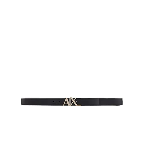 Armani Exchange mens Gold Buckle Reversible Hinge Belt