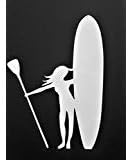 Chase Grace Studio Stand Up Paddle Board SUP Vinyl Decal Sticker|White|Cars Trucks Vans SUV Laptops Wall Art|5.5" X 4"|CGS783