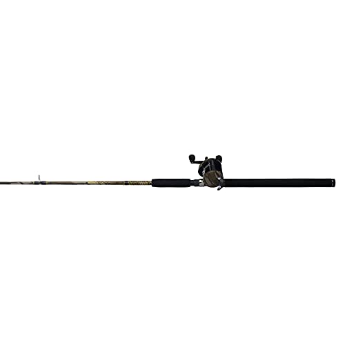 Ugly Stik 7’ Camo Conventional Fishing Rod and Reel Casting Combo, Right Handle Position, Ugly Tech Construction With Clea...