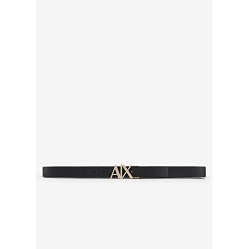Armani Exchange mens Gold Buckle Reversible Hinge Belt