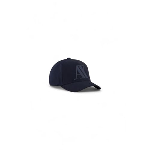 A|X Armani Exchange Men's 3D Rubber AX Tonal Logo Hat, Navy, UNI