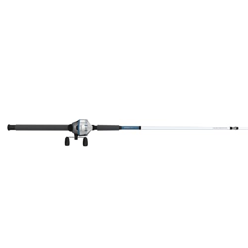 Zebco 606 Salt Fisher Spincast Reel and Fishing Rod Combo, 7-Foot 2-Piece Telescopic Rod, Med-Heavy Power, Mod-Fast Actio...