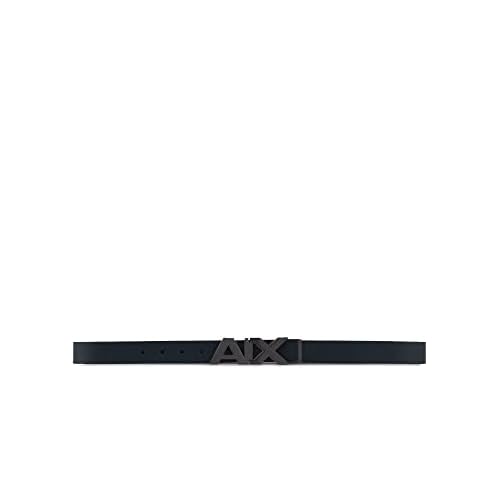 Armani Exchange Men's Split Leather Double Sided Large Logo Belt