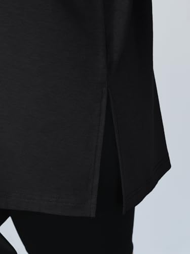 Trendy Queen Oversized Side Slit Tshirts for Women Long Sleeve Workout Tops Fall Fashion Gym Casual Tees Basic Y2K Clothes