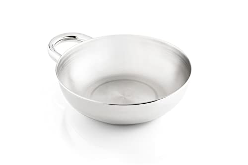 GSI Outdoors Glacier Stainless Bowl I 9-inch Stainless Steel Camping & Travel Bowl with Handle