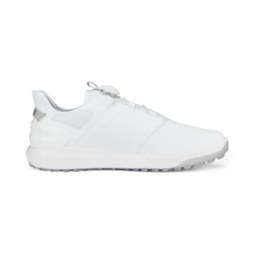 PUMA Men's Ignite Elevate Disc Golf Shoe, Silver/White, 11.5