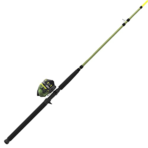 Zebco Big Cat Spincast Reel and Fishing Rod Combo, All-Metal Gears, Changeable Right- or Left-Hand Retrieve