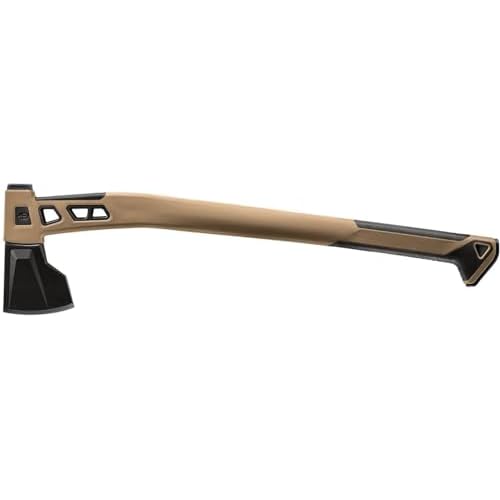 Gerber Gear Bushcraft Axe - Camping Survival Bushcraft Axe with Sheath - Features Hammerhead & Water-Resistant Compartments - Made in USA - Coyote Brown