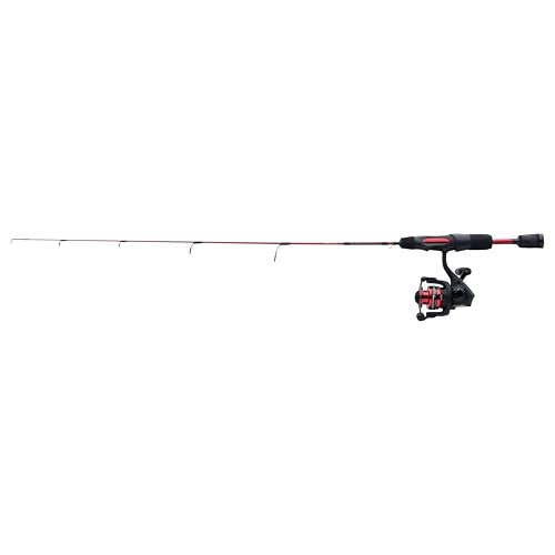 Ugly Stik 28" Carbon Ice Spinning Rod and Reel Combo, 5 Size Reel, 1 Piece Fishing Rod, Medium Light Rod Power, 2-6 lb Lin...