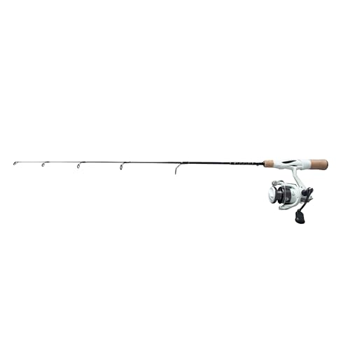 Nordic Legend Carbon Fiber Construction Ice Fishing Rod and Reel Combo with Stainless Steel Guide Loops, 26”/28”/30”/32”/3...