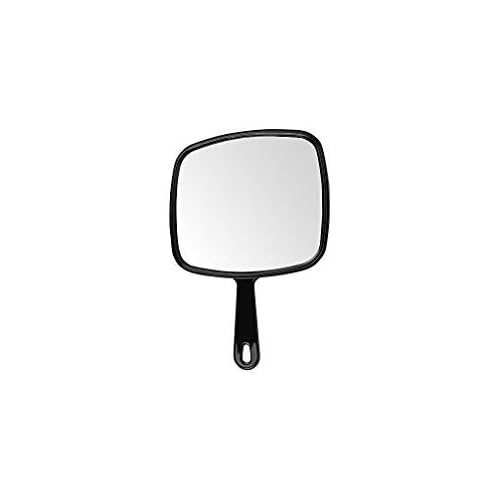 ForPro Professional Collection Extra Large Hand Mirror with Handle, 9" W x 12" L, Multi-Purpose Handheld Mirror with Distortion-Free Reflection, Black