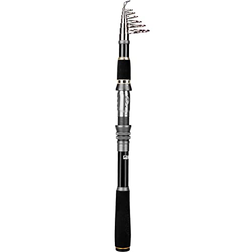 PLUSINNO Fishing Rod, Telescopic Fishing Rod and Reel Combo, Collapsible Travel Fishing Pole Rod Starter Kit, Carbon Fiber...