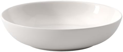 Villeroy & Boch For Me Shallow Round Vegetable Bowl, 7.5 in, Premium Porcelain, White