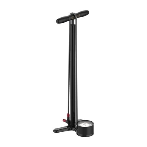 LEZYNE Classic Floor Drive 3.5 High Pressure Bicycle Floor Pump with Accurate 3.5" Analog Gauge - Aluminum/Steel 220 PSI Tire Air Pump for Road/Track Bikes - ABS-1 Pro Chuck Fits Presta/Schrader Valve