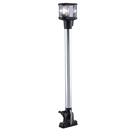Perko 1181DP0CHR 12V Horizontal-Mount Fold-Down Combination Masthead/White All-Round Navigation Light - 14.25" Height