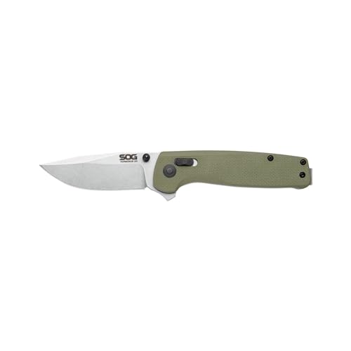 SOG Terminus XR G10 Daily Carry Rugged EDC Ambidextrous Pocket Folding Knives | G10 Handle | Wear-Resistant D2 Steel Blade