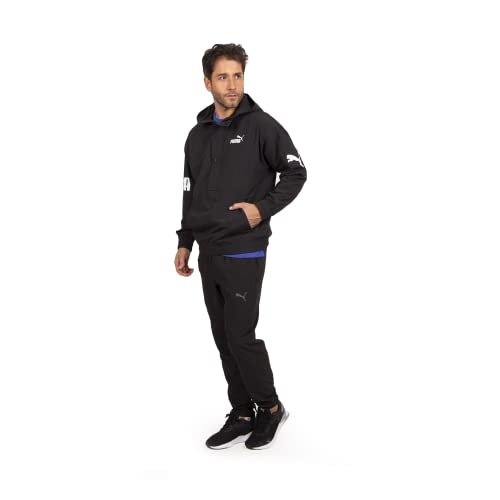 PUMA mens Power Hooded 1/2 Zip Windbreaker