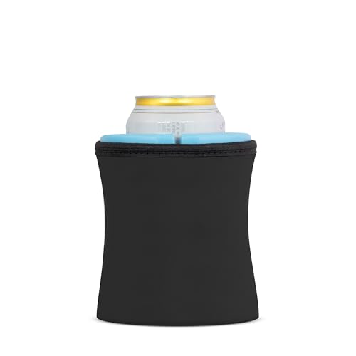 iCube Wrapsulator Black Regular Can Cooler: Insulated Drink Holder & Premium Beer Chiller for 12oz Cans
