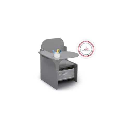 Delta Children MySize Chair Desk With Storage Bin, Grey