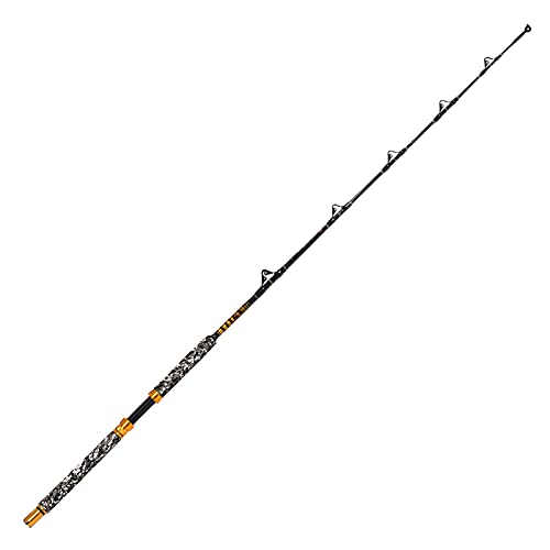 Fiblink 1-Piece Saltwater Offshore Trolling Rod 6-Feet Big Game Rod Conventional Boat Fishing Pole