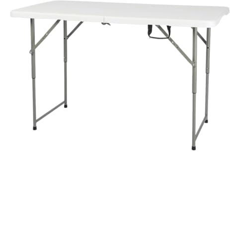 EDEBIBY 120CZ Folding Table Portable Small Table Semi Practical Table Small Indoor and Outdoor Adjustable Height with Hand...