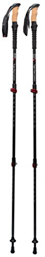 Mons Peak IX Tiger Paw Carbon Fiber Trekking Poles for Hiking Trekking Walking Snowshoeing - Cork Grip Ultralight Collapsi...