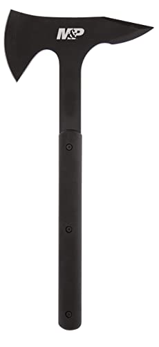 Smith & Wesson M&P Extraction & Evasion 16in S.S. Full Tang Tactical Axe with a Spearpoint Spine, Rubberized Handle and Sh...