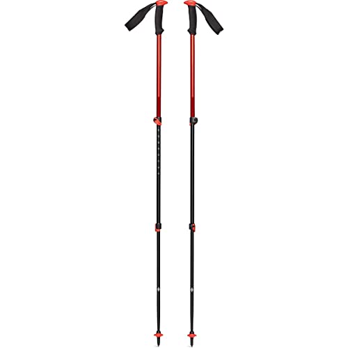 BLACK DIAMOND Trail Sport Trekking Poles, Two Lightweight Collapsible Aluminum Hiking Sticks with FlickLock Easy Adjustability for Hiking, Trekking, Backpacking, Walking, Camping, Travel