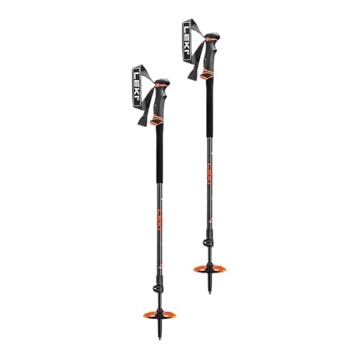 LEKI Helicon Lite Aluminum Adjustable Lightweight Ski Poles for Backcountry Skiing & Snowboarding