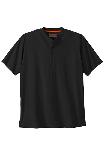 Boulder Creek by Kingsize Men's Big & Tall Heavyweight Short-Sleeve Henley Shirt