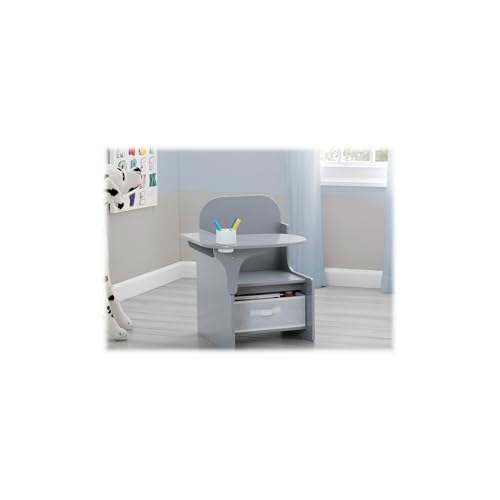 Delta Children MySize Chair Desk With Storage Bin, Grey