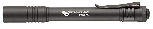 Streamlight 66118 Stylus Pro 100-Lumen Penlight with 2 AAA Alkaline Batteries, Black