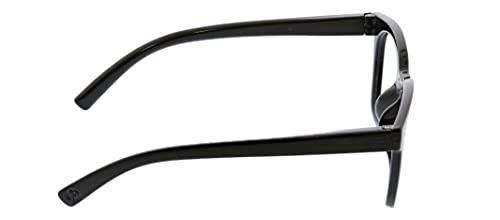 Peepers by PeeperSpecs Women's to The Max Square Blue Light Blocking Reading Glasses, Black, 49 + 1.5