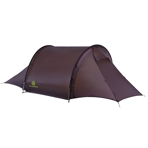 WindQuester Gale Lite 2 Ultralight 2-Person Tunnel Tent – 2.89 lb, Double Silicone-Coated Fabric, Compact 3-Season Backpac...