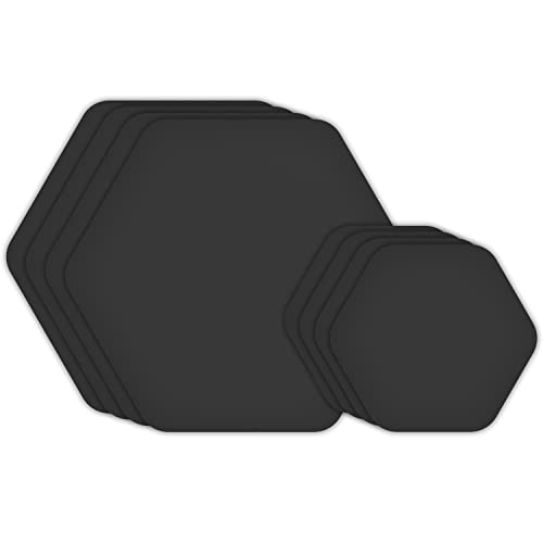 GEAR AID Tenacious Tape Hex – 2.5” & 1.5” Repair Patches (8 Patches: Four 2.5” & Four 1.5”, Black) – Peel-and-Stick Outdoo...