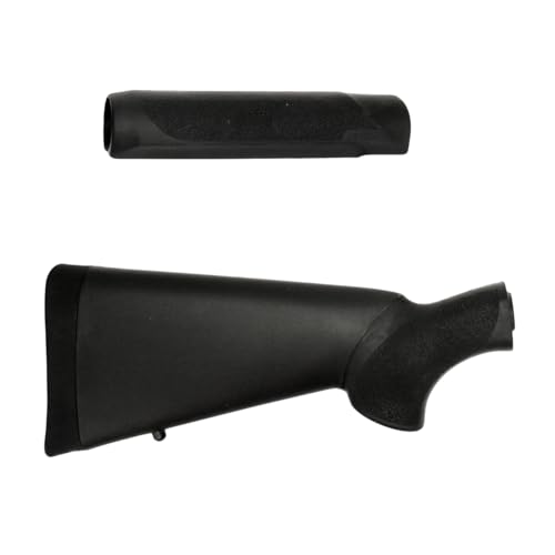 Hogue OverMolded Rubber Shotgun Stock & Forend Kit for Mossberg 500, 590A1, 510 Mini, Maverick 88 (12Gauge) Black - 05012