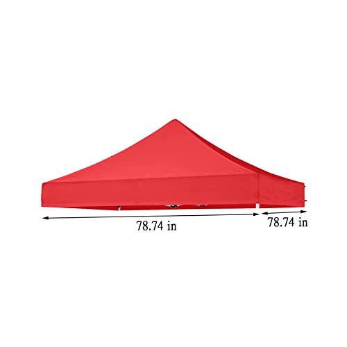 6x6 Canopy Replacement Top, Pop Up Canopy Tent for Commercial Instant Outdoor Portable Patio Lawns Gazebo Outside Camping Red