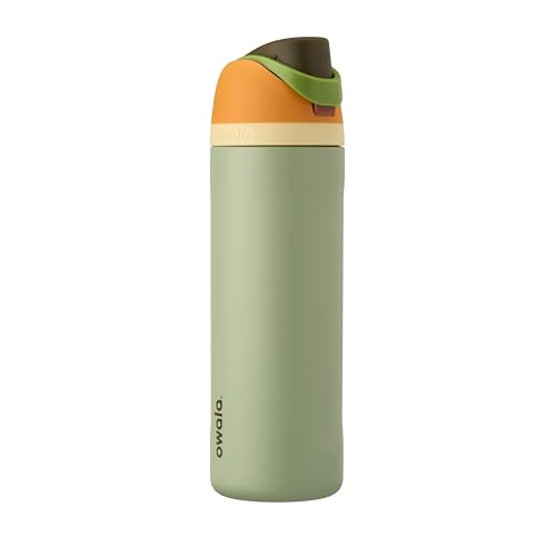 Owala FreeSip Insulated Stainless Steel Water Bottle with Straw, BPA-Free Sports Water Bottle, Great for Travel, 24 Oz, Ca...