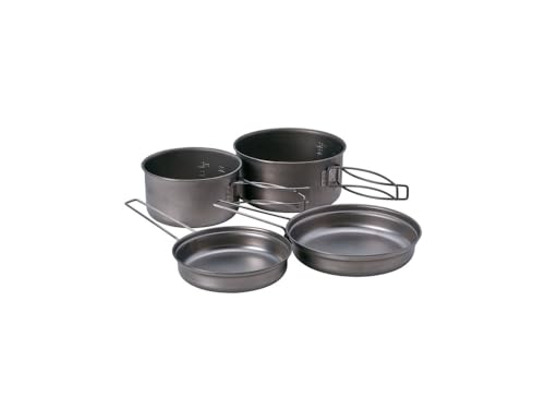 Snow Peak Multi Compact Cook Set, Japanese Titanium, Ultralight and Compact for Camping and Backpacking, Made in Japan, Li...