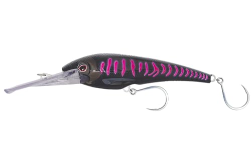 Nomad Design DTX Minnow with Patented Autotune System - Distressed Baitfish Swimming Action, BKK Diablo