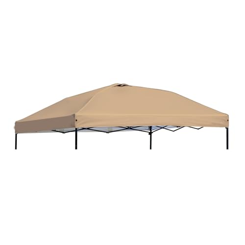 MOQI 10x10 Canopy Replacement Top Cover with 2 Air Vents, Silver Coated Waterproof 150D Oxford Fabric Pop Up Tent for Stra...