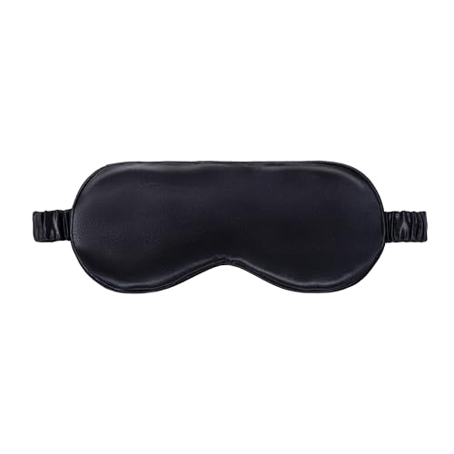 slip Pure Silk Sleep Mask - 100% Mulberry Silk, Ultra Soft & Comfortable, Blocks Light for Restful Sleep| Adjustable Strap for Perfect Fit, Gentle on Skin & Hair (Black - 1 Count Pack of 1)