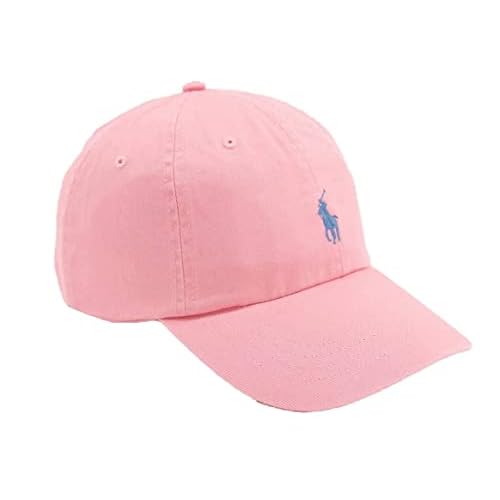 Polo Ralph Lauren Men`s Classic Cotton Chino Baseball Cap (One Size, D_Rose/Blue)