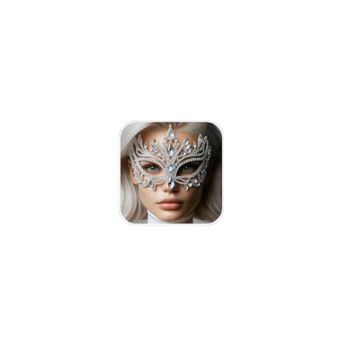 XSBODY Bling Rhinestone Masquerade Mask For Women Ball Costume Crystal Face Mask Carnival Jewelry