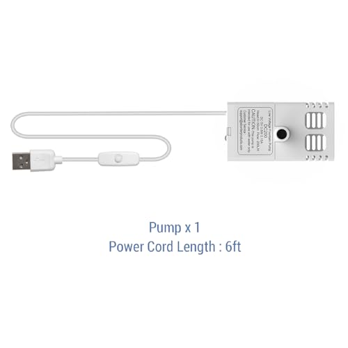 Veken Upgraded Replacement Pump for 50oz, 95oz and 108oz Pet Fountain Cat Water Fountain Dog Water Dispenser Ultra Quiet L...