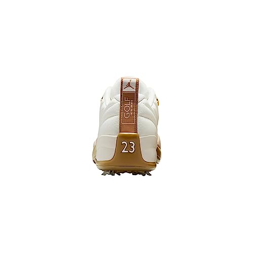 Nike DM9016-109 Golf Air Jordan 12 Low Golf Driftwood Golf Shoes, White US 9